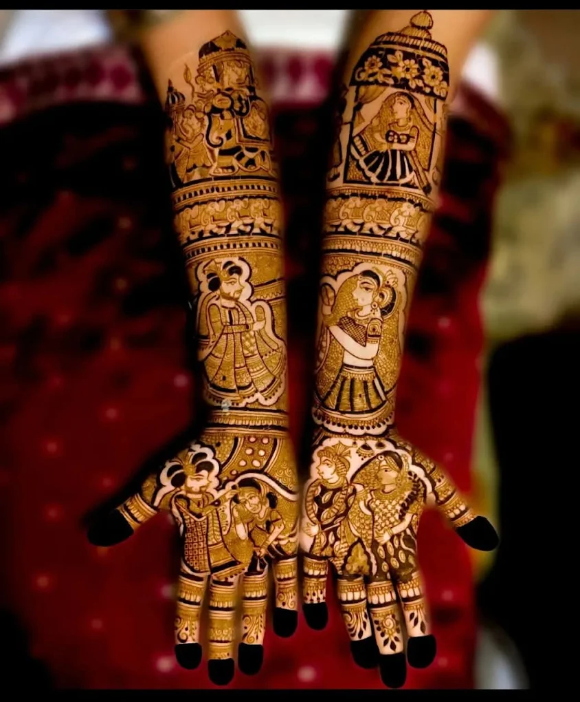 bridal mehndi design by Anil Jaipuri Mehandi Artist in Hyderabad